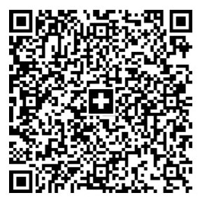 Ein schwarz-weißer QR-Code.